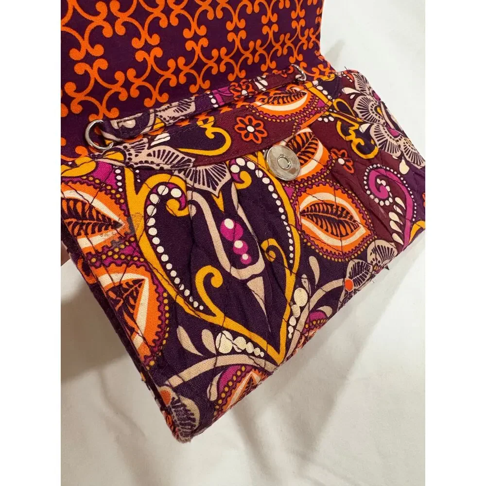 Vera Bradley Safari Sunset purple & orange clutch wallet
